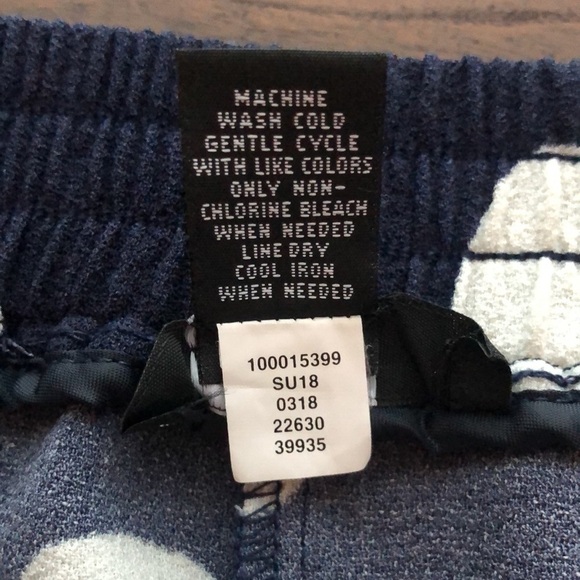 AFANI Navy with White Polka Dots Wide Leg Slacks Women's Size 6 Boho Casual - Picture 5 of 6